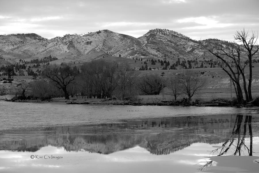 Reflections in Icy Waters BW Photograph by Kae Cheatham