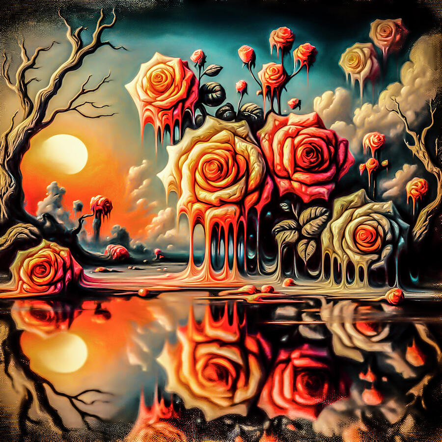 Rose Mixed Media - Reflect Upon These Roses by Kaos Family Art