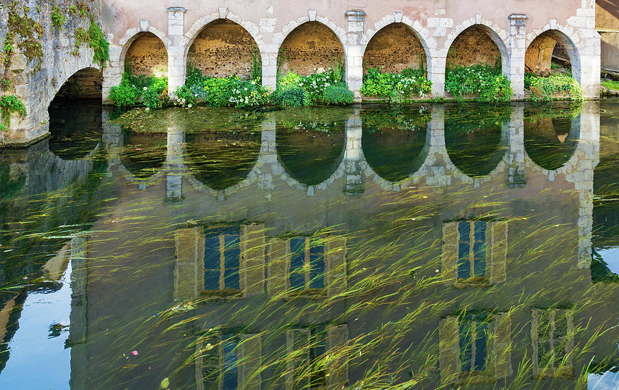 Reflected Arches in the Eure River Photograph by Liz Albro