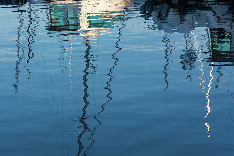 Reflected in the Harbor Photograph by Liz Albro