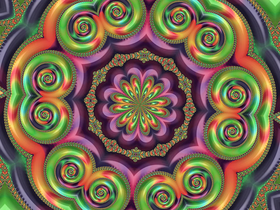 Reflecting Fractal Kaleidoscope Digital Art by Cindy's Creative Corner ...