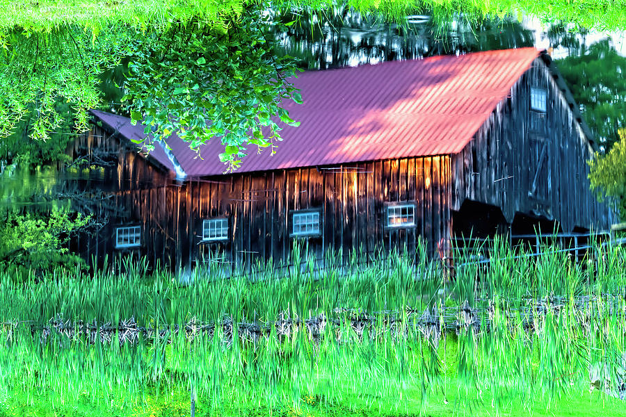 Reflecting on a Barn Photograph by Dan McGeorge