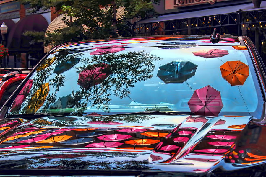 Reflecting On Wausaus Umbrellas Photograph by Dale Kauzlaric