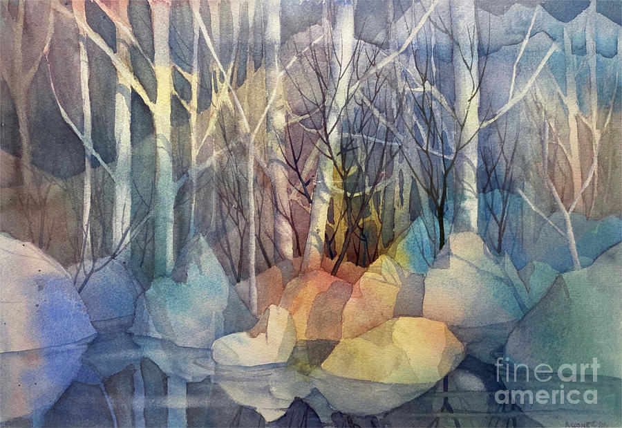 Mountain Painting - Reflecting Pool aka Ghost Forest by Teresa Ascone