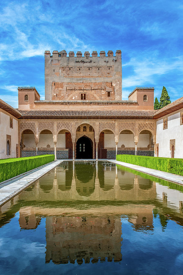 Reflecting Pool of the Alhambra, Spain Photograph by Marcy Wielfaert