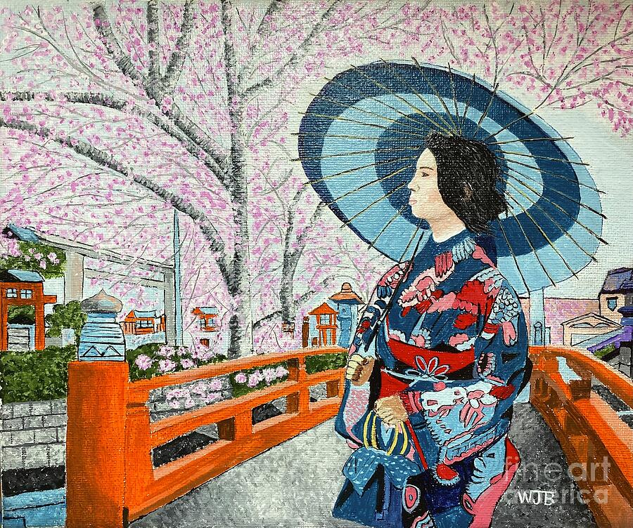 Reflection-Kyoto Painting by William Bowers