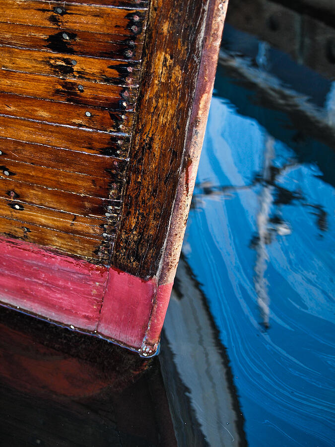 Reflection of a boat Photograph by Sherri Damlo, Damlo Shots, Damlo Does, LLC