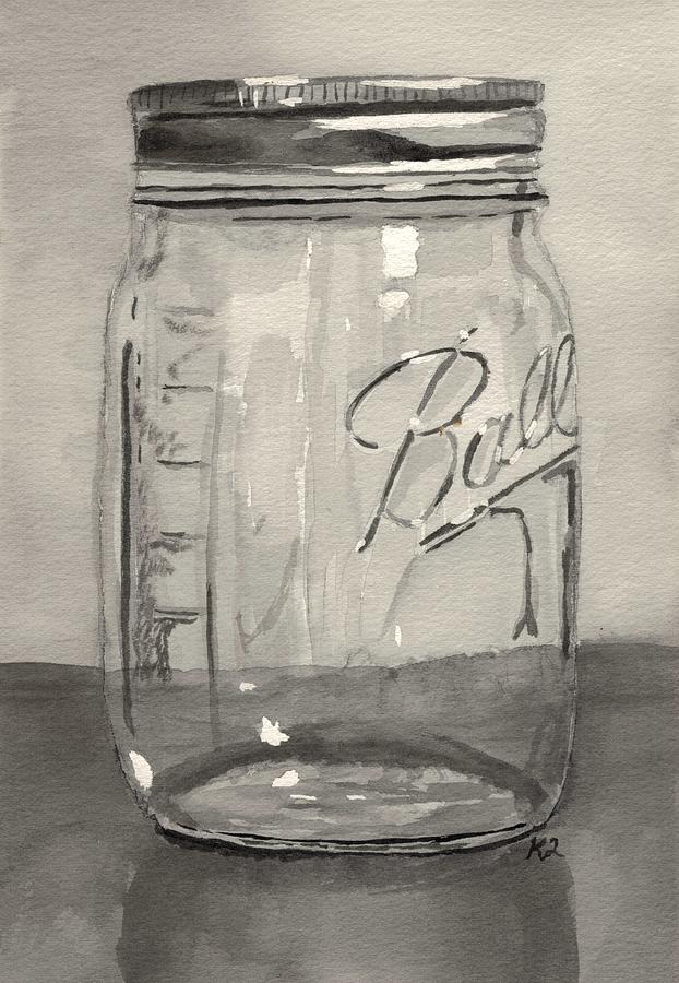 Reflection of a Canning Jar -Natural Painting by Karen Lee Taylor - Pixels