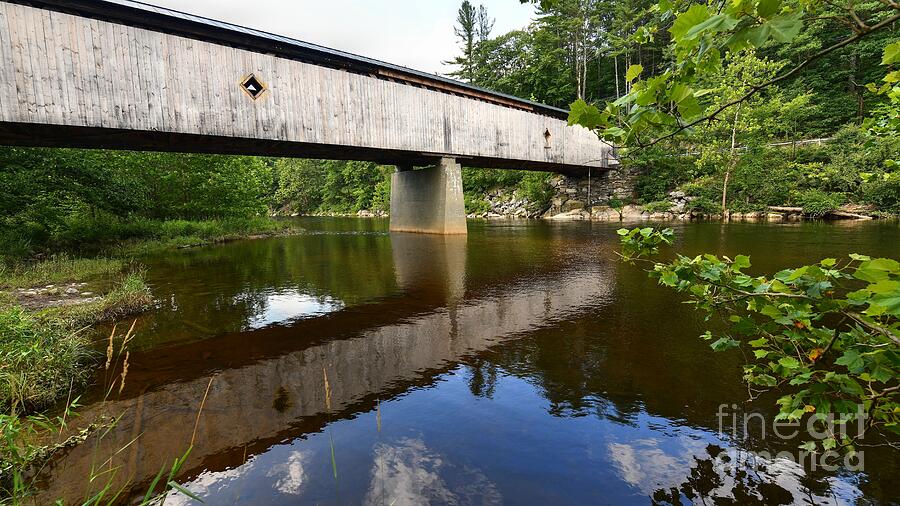 Reflection of a Covered Bridge  Photograph by Steve Brown