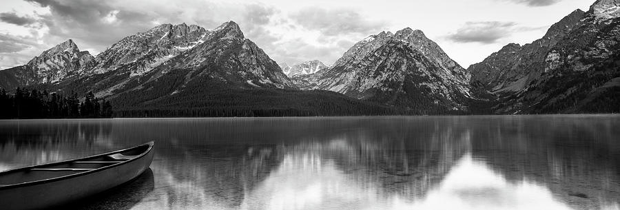 Reflection of mountains in a lake, Leigh Lake, Grand Teton National Park, Wyoming, USA Photograph by Panoramic Images