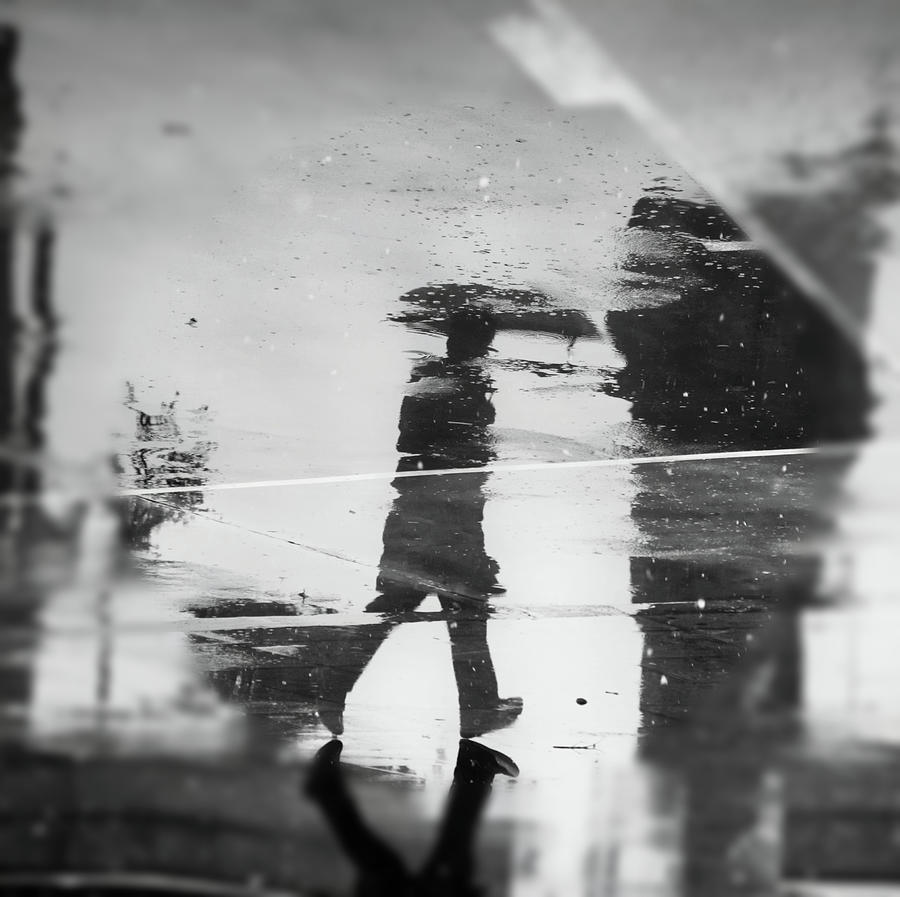 Reflection On A Wet Street Digital Art