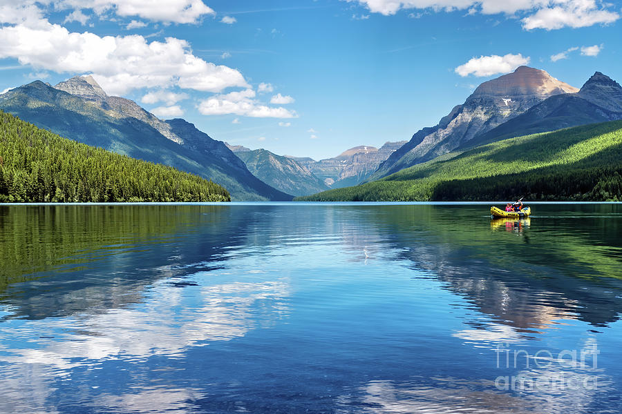 Reflection on Bowman Lake Photograph by Tom Watkins PVminer pixs