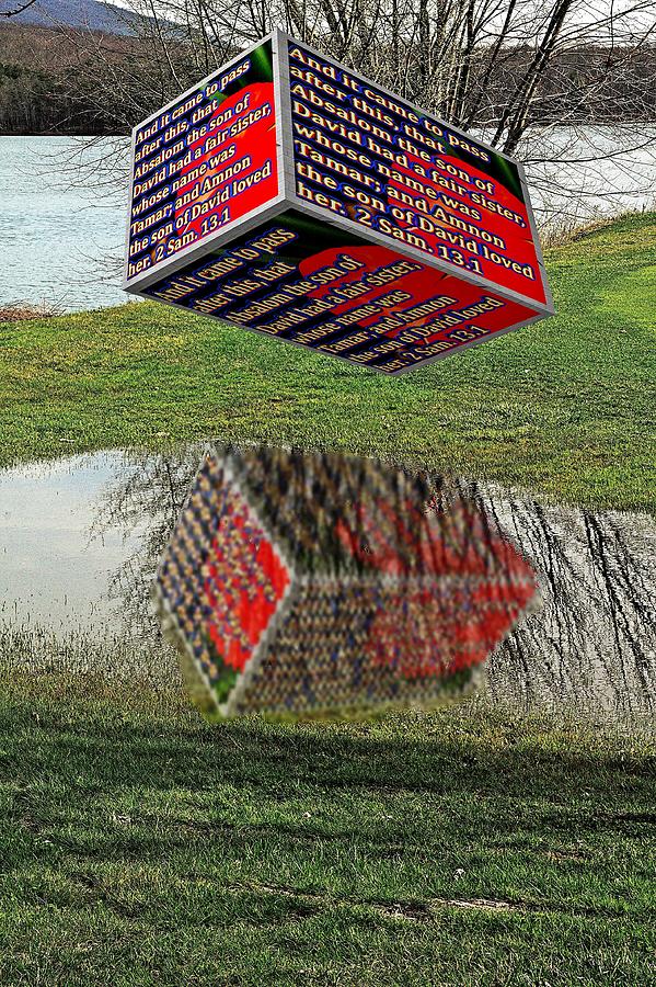 Reflection with text as a box Digital Art by Karl Rose