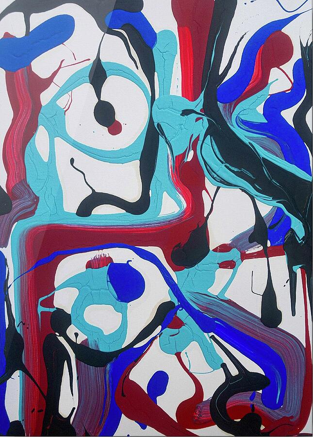 Reflections - A Meditative Modern Art Piece Painting by Evjenia Psarris Reflections - A Meditative Modern Art Piece Painting by Evjenia Psarris