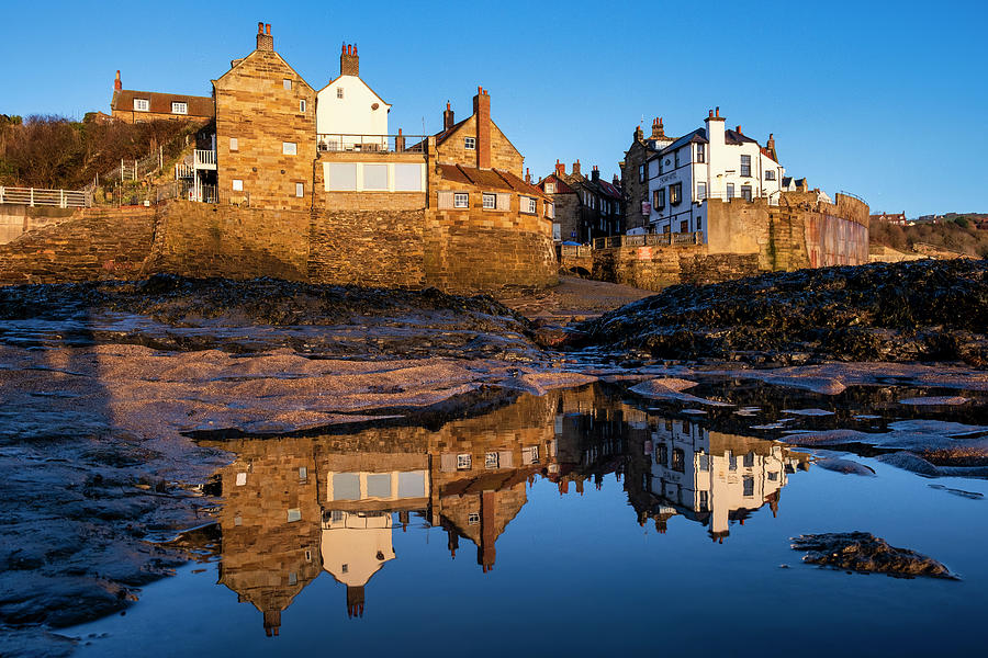 Reflections at Robin hoods Bay Photograph by Tim Hill - Fine Art America