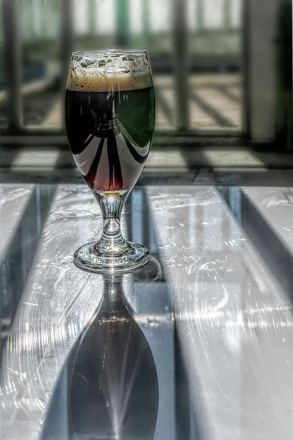 Reflections in Beer Photograph by Sharon Popek
