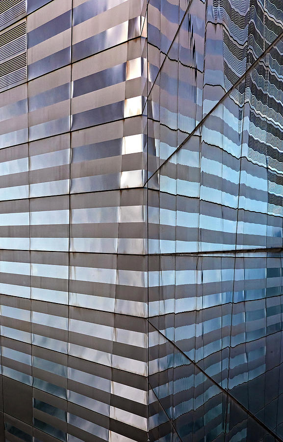 Reflections In Glass Window - Lower Manhattan Architecture Photograph