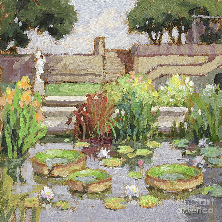 Reflections In The Italian Garden Painting by Stuart Roper - Fine Art ...