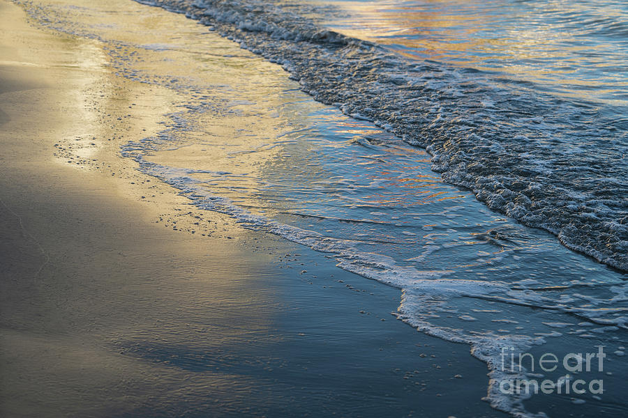 Reflections in the wet sand and gentle waves 1 Photograph by Adriana Mueller