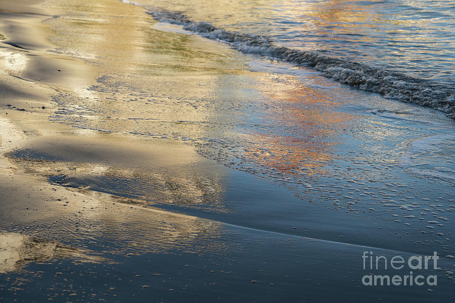 Reflections in the wet sand and gentle waves 2 Photograph by Adriana Mueller Reflections in the wet sand and gentle waves 2 Photograph by Adriana Mueller