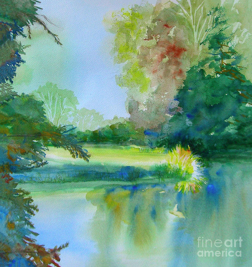 Fall Painting - Reflections by Janie Easley Ballard