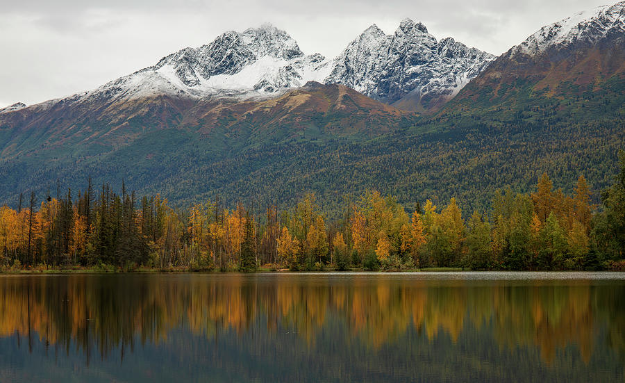 Reflections Lake Alaska Autumn Colors Photograph
