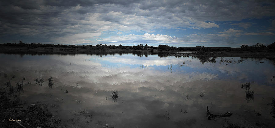 Reflections - Lake Theo After a Rain - Caprock Canyons State Park, Texas Photograph by Richard Porter