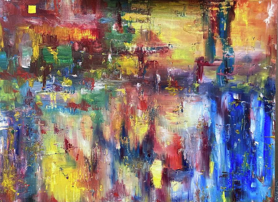 Abstract Painting - Reflections by Mike Coyne