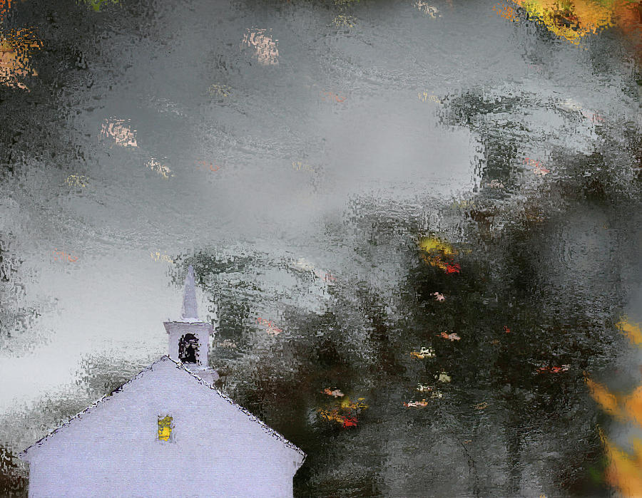 Reflections of a Chapel in Autumn Water Photograph by Wayne King