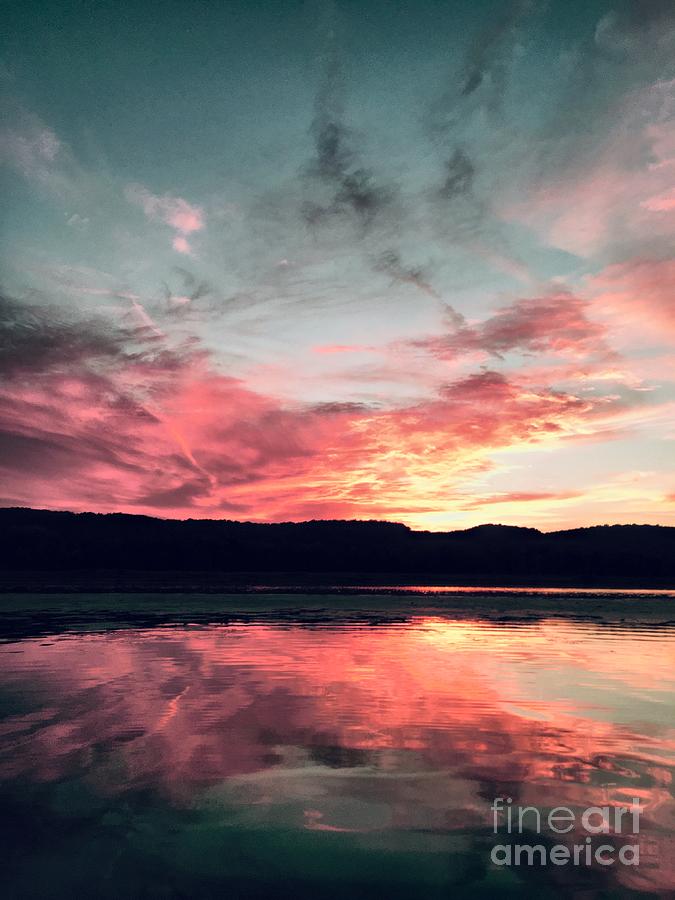 Reflections of a Pink Sky Photograph by Charlene Adler