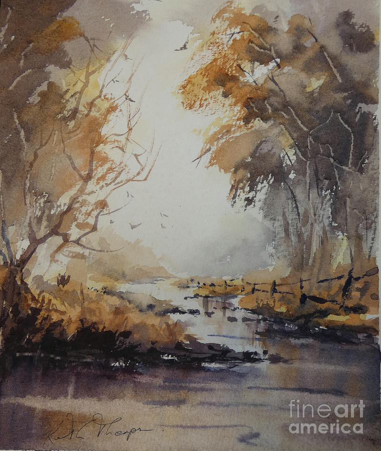 Reflections of Autumn Painting by Keith Thompson