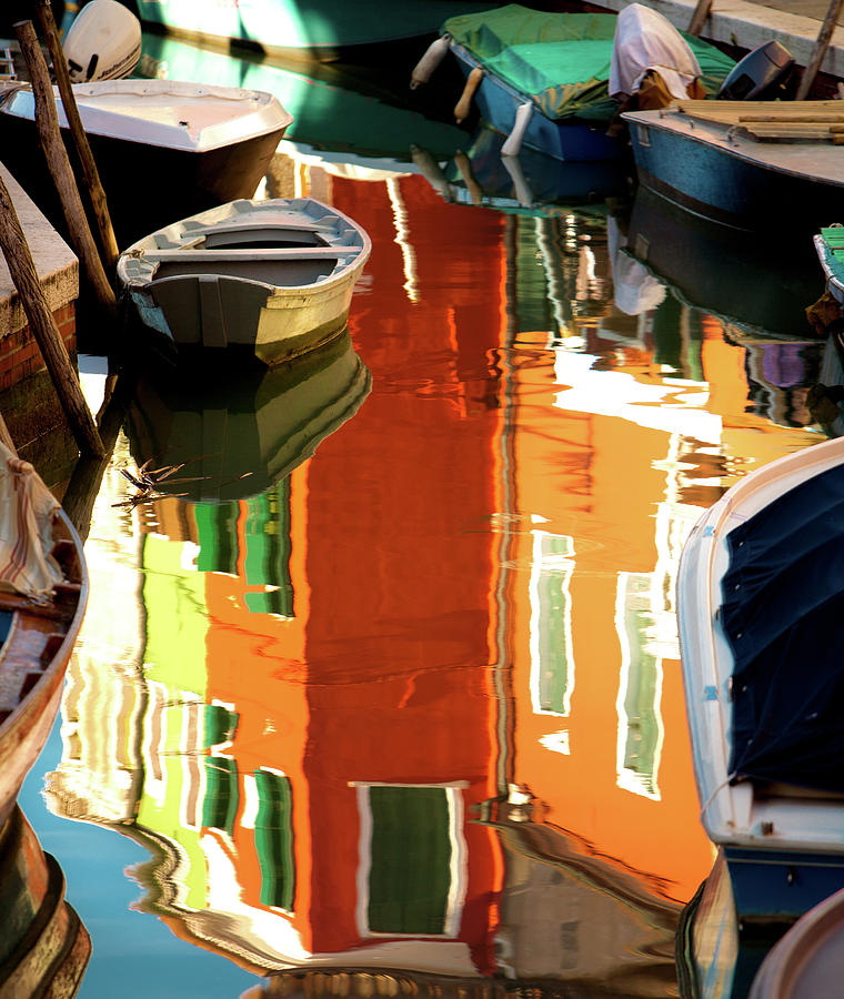 Reflections of Burano Photograph by Mark Gomez