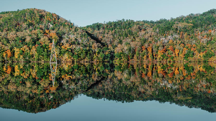 Fall Photograph - Reflections of Chilhowee Lake by Bella B Photography