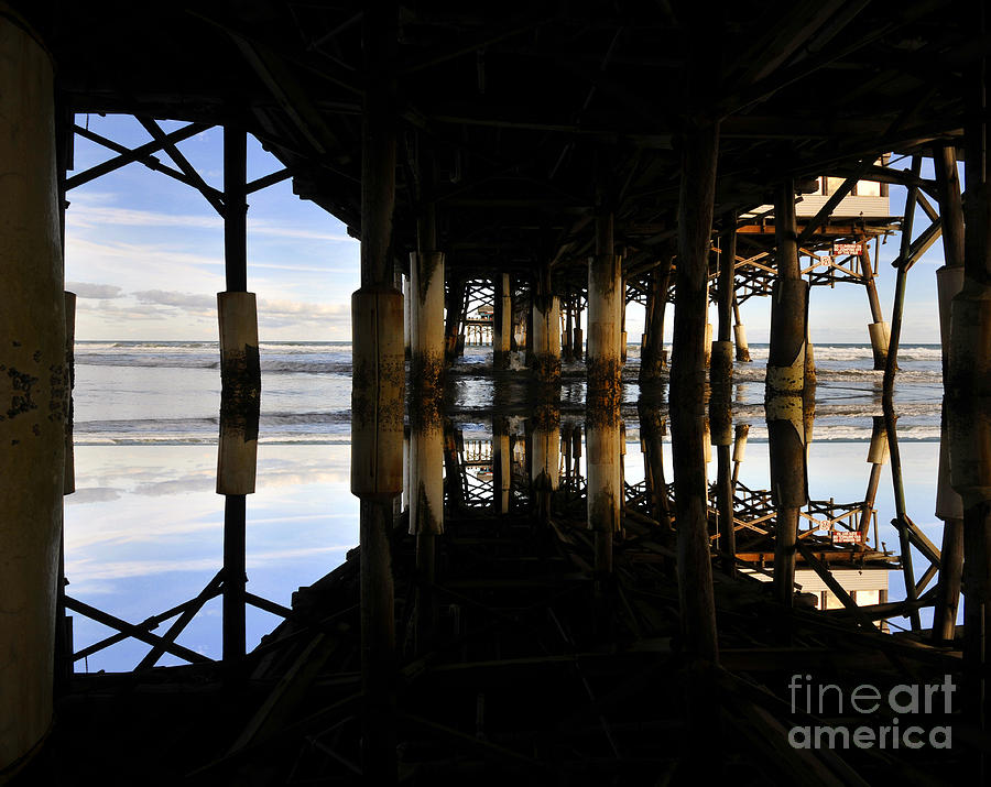 Reflections of Cocoa Beach Pier Photograph by David Lee Thompson
