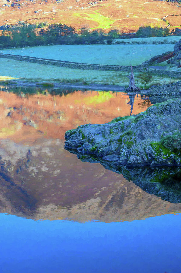 Reflections of Crummock water 2. Digital Art by Roy Pedersen