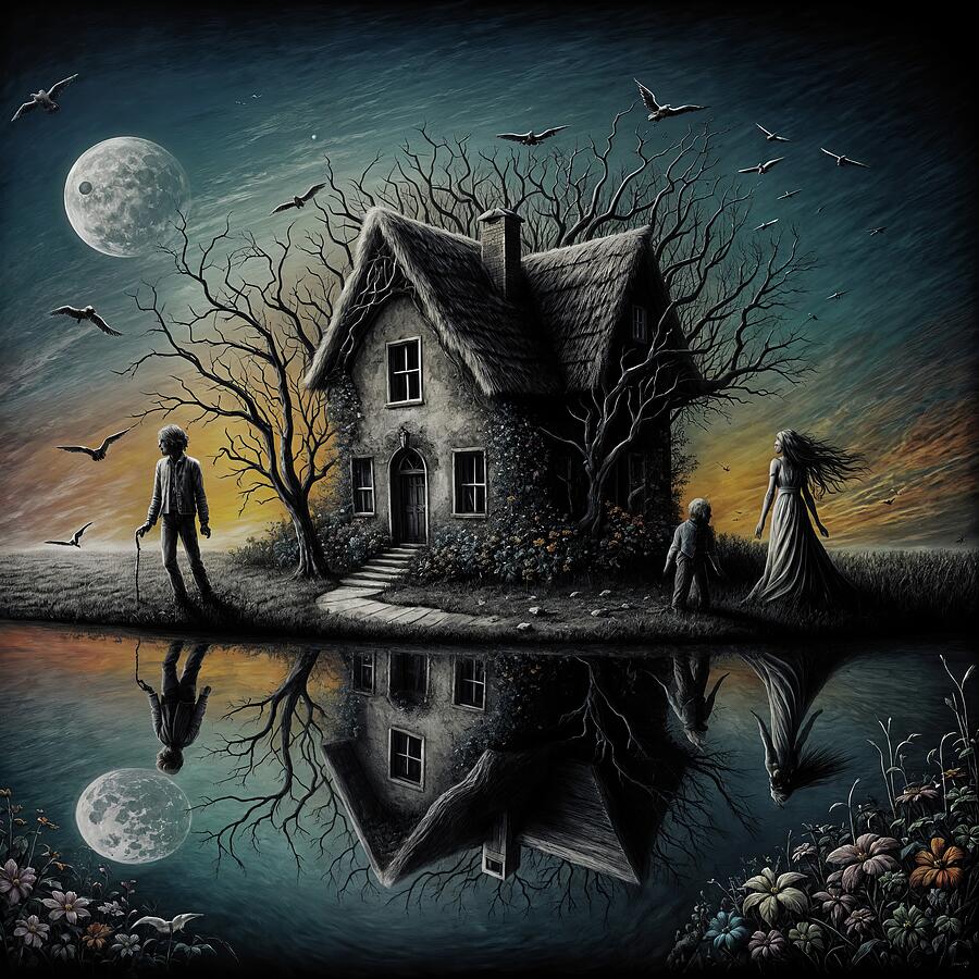 Reflections of Dusk and Memory Ai Art by Deb Beausoleil