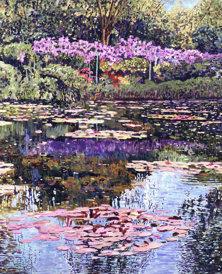 Reflections Of Giverny Painting by David Lloyd Glover