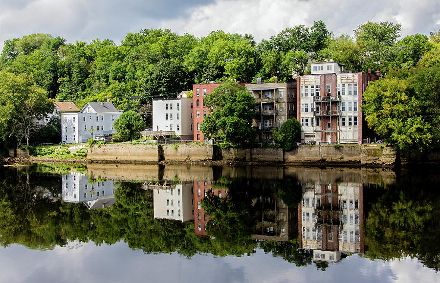 Tree Photograph - Reflections of Haverhill on the Merrimack River by Betty Denise