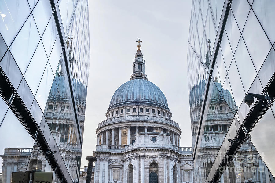 Reflections of St Pauls Cathedral viewed from One New Change s Photograph by Martin Williams