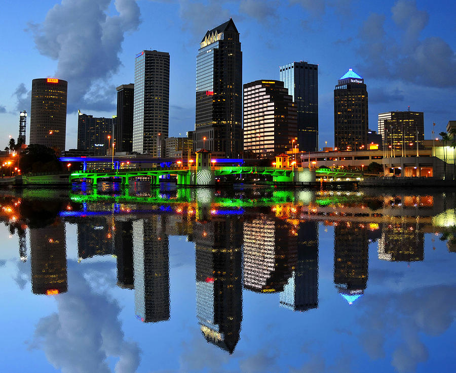 Reflections of Tampa Photograph by David Lee Thompson
