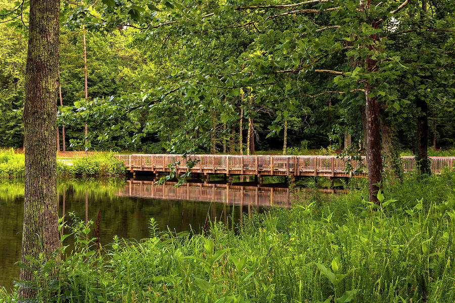 Reflections Of The Wooden Bridge Photograph By Denise Harty - Fine Art 