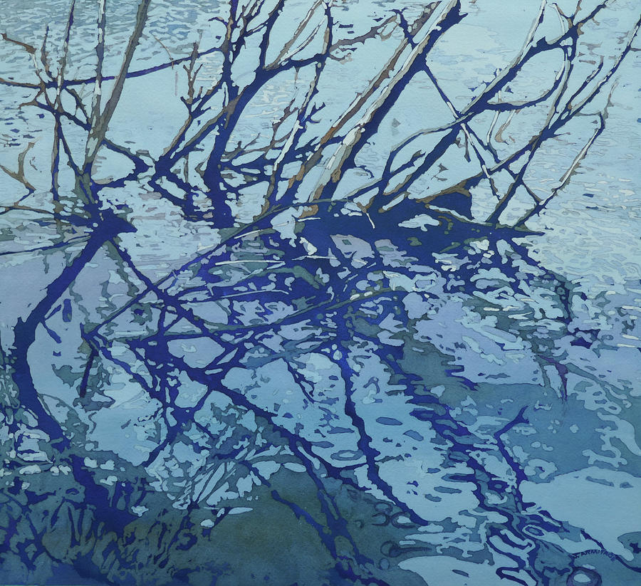 Reflections on Spring Runoff Painting by Jenny Armitage