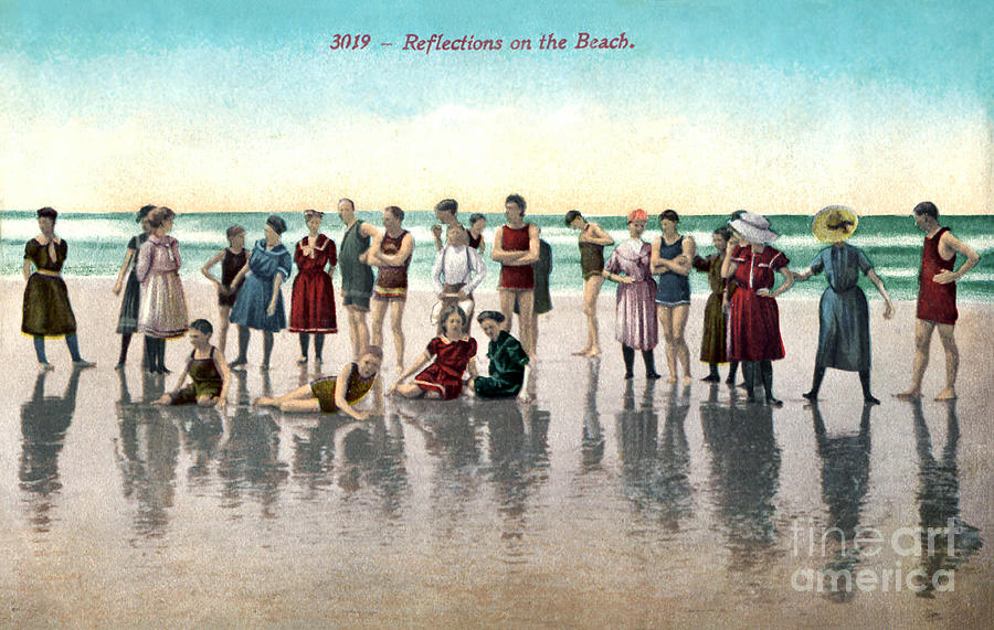 Reflections on the Beach Photograph by Sad Hill - Bizarre Los Angeles Archive