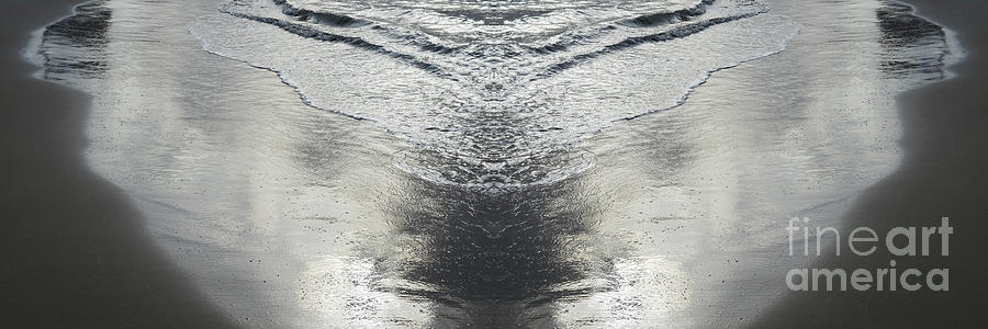 Reflections on the beach, sea water meets symmetry Digital Art by Adriana Mueller