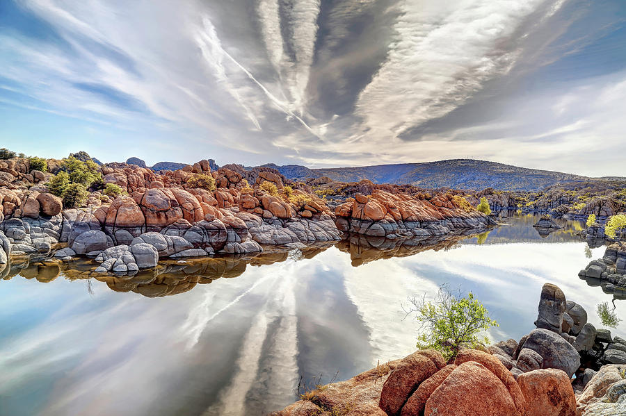 Reflections on Watson Lake Photograph by Donna Kennedy