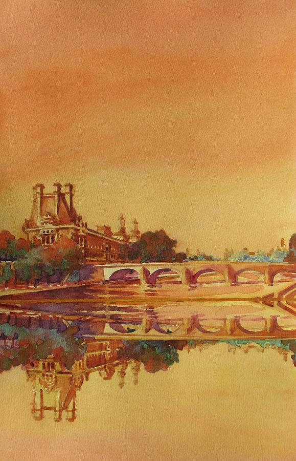 Paris Painting - Reflections Pont Royal by Virgil Carter