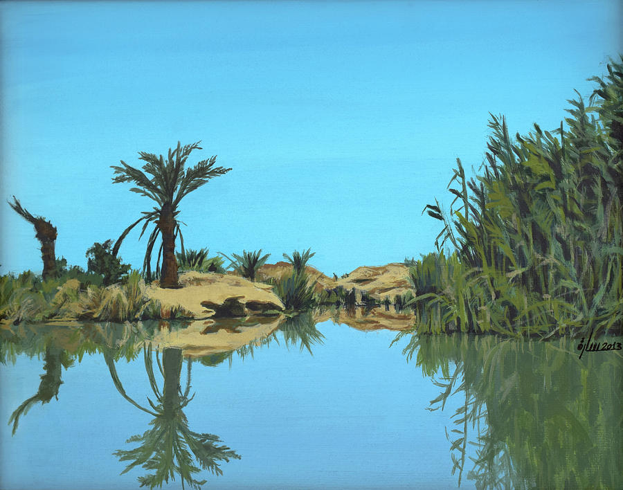 Reflections Painting by Sarra Elgammal
