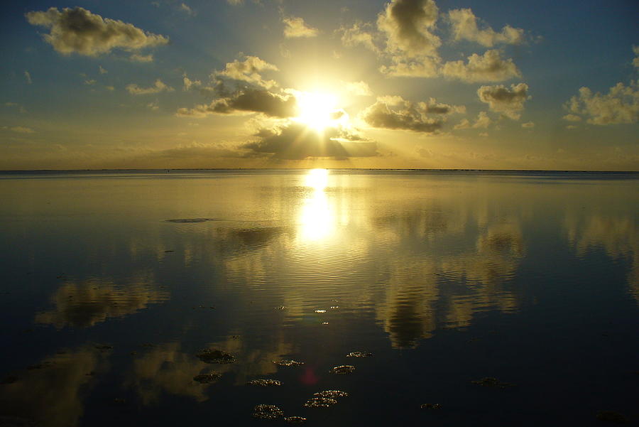 Reflective Ocean Sunset Photograph by Kathrin Poersch