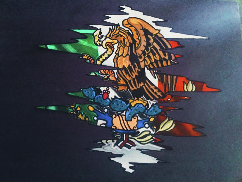 Reflejo de Aguila Mexicana Drawing by Narte Twenty two - Pixels