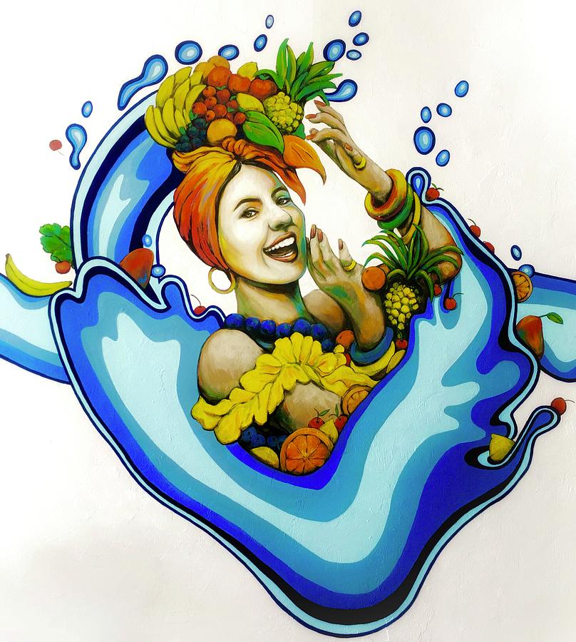 Gainesville Painting - Refresh Carmen Miranda Mural Art by Carrie Martinez Gainesville Painting - Refresh Carmen Miranda Mural Art by Carrie Martinez